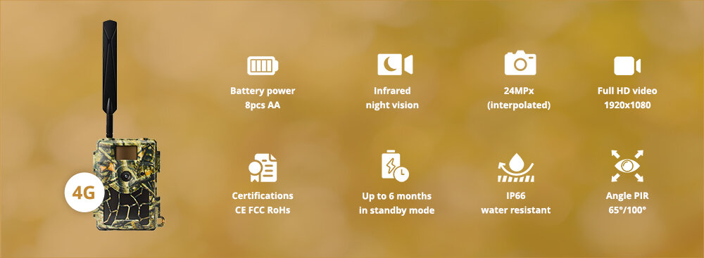 Cámara de seguimiento Wachman Rio4G